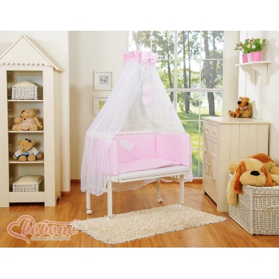 Co-sleeper Kinderbed met Matras en beddengoed -  Roze