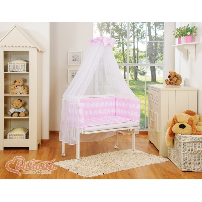Co-sleeper Kinderbed met Matras en beddengoed -  Roze