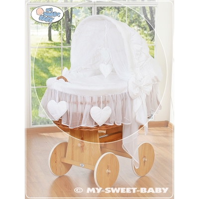 Bekleding Beddengoed voor Babywieg Wit Hartan