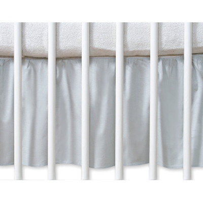 Decoratieve Bedrok Stofhoes Maskerende Ruche voor Kinderbed 140x70 cm - Harten Grijs