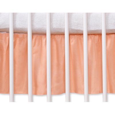 Decoratieve Bedrok Stofhoes Maskerende Ruche voor Kinderbed 140x70 cm - Harten Perzik