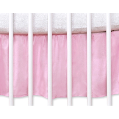 Decoratieve Bedrok Stofhoes Maskerende Ruche voor Kinderbed 140x70 cm - Harten Roze