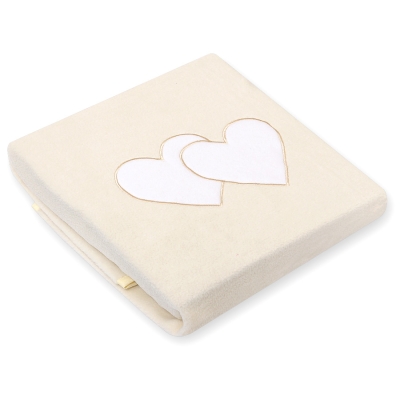Deken van Polar Fleece voor Baby - Harten Ivoor