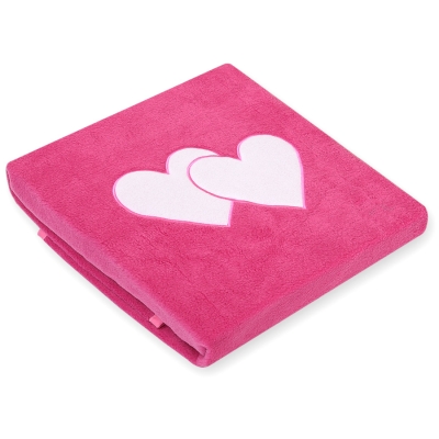 Deken van Polar Fleece voor Baby - Harten Roze