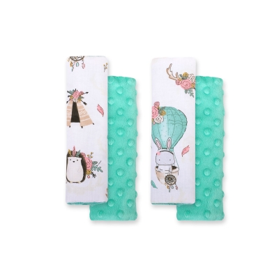 Dubbelzijdige Kussentjes voor Autogordels Mint Beige Vos