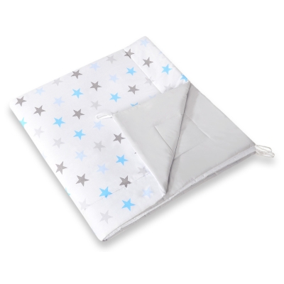 Dubbelzijdige Speelkleed voor Tipi Tent Wigwam  Blauw Grijs Sterren