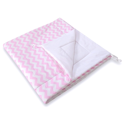 Dubbelzijdige Speelkleed voor Tipi Tent Wigwam  Roze Zigzag