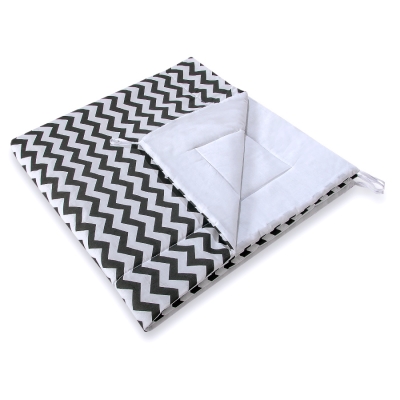 Dubbelzijdige Speelkleed voor Tipi Tent Wigwam  Zwart Zigzag