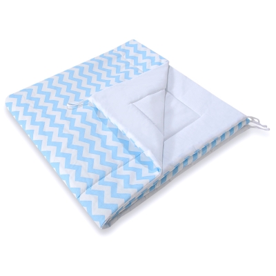 Dubbelzijdige Speelmat voor Indianentent  Blauw Zigzag
