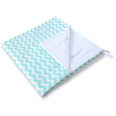 Dubbelzijdige Speelmat voor Tipi Tent Mint Zigzag