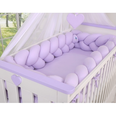 Gevlochten Bedomrander Ledikant XXL Knoop Purper