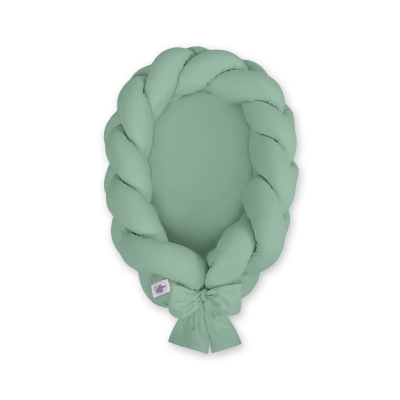 Gevlochten Bedrand Babynestje 2 in 1 Pastelgroen