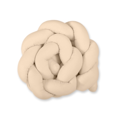 Gevlochten Box-Bedbumper Ledikant 180 cm Beige