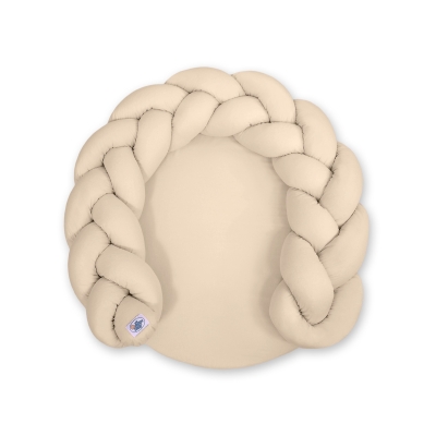 Gevlochten Donut Kussen voor Baby / Speelmat 2 in 1 Beige