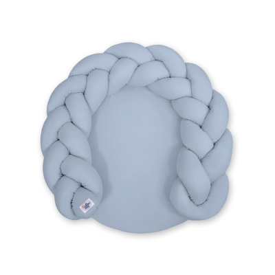 Gevlochten Donut Kussen voor Baby / Speelmat 2 in 1 Pastelblauw