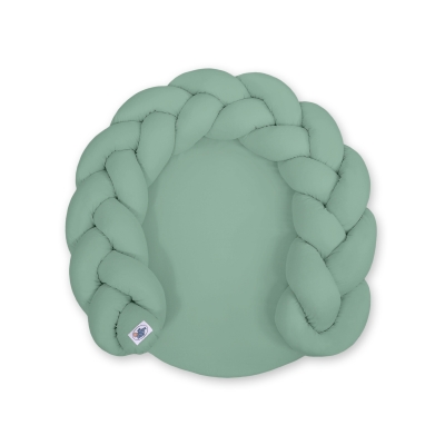 Gevlochten Donut Kussen voor Baby / Speelmat 2 in 1 Pastelgroen