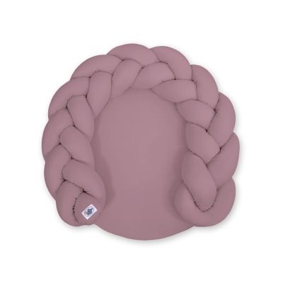 Gevlochten Donut Kussen voor Baby / Speelmat 2 in 1 Pastelviolet