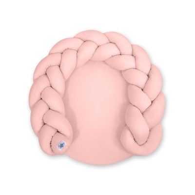 Gevlochten Donut Kussen voor Baby / Speelmat 2 in 1 Stofroze