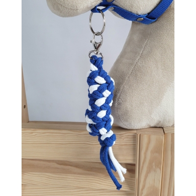 Gevlochten Touw voor Stokpaardje Hobby Horse Wit Blauw