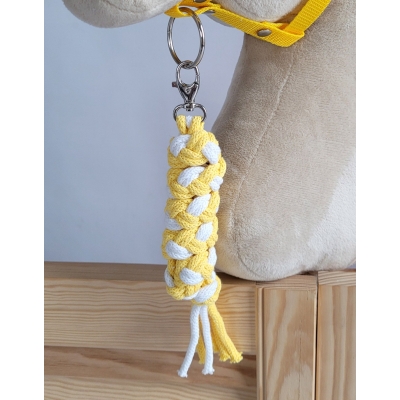 Gevlochten Touw voor Stokpaardje Hobby Horse Wit Geel