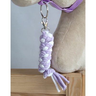 Gevlochten Touw voor Stokpaardje Hobby Horse Wit Purper
