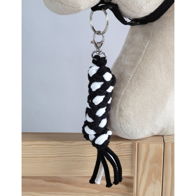 Gevlochten Touw voor Stokpaardje Hobby Horse Wit Zwart