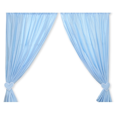 Gordijnen voor Babykamer - Harten Blauw