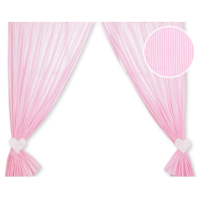 Gordijnen voor Babykamer - Harten Roze Snijder