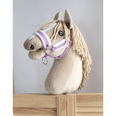 Halster voor Stokpaardje Hobby Horse Purper met witte Bont