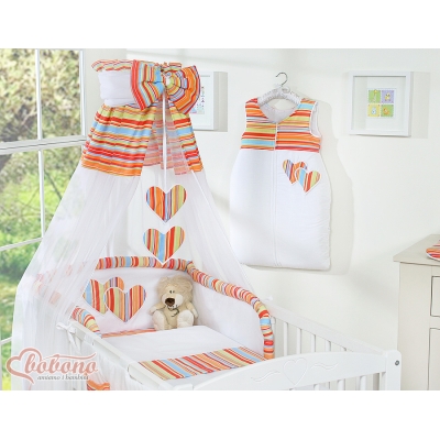 Hemeltje van Tule voor Babybed - Harten Oranje Snijder