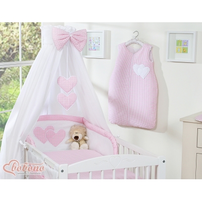 Baby hemeltjje voor ledikantje roze met standaard