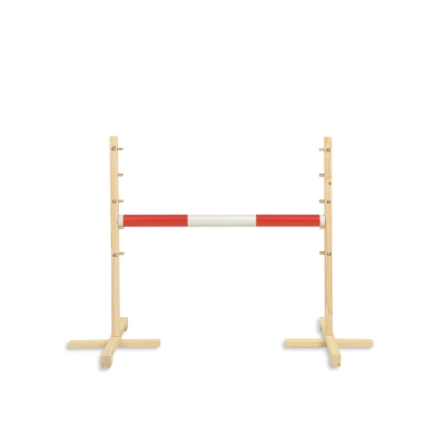 Hindernis voor Stokpaarden 80 cm met Stang 50mm Rood