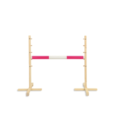 Hindernis voor Stokpaarden 80 cm met Stang 50mm Roze