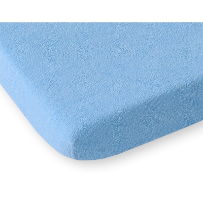 Hoeslaken van Frotte (Badstof) voor Kinderbed 120x60 cm Blauw