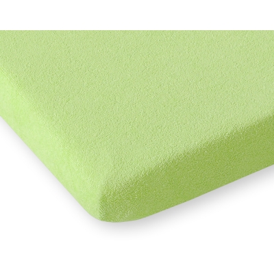 Hoeslaken van Frotte (Badstof) voor Kinderbed 140x70cm Groen