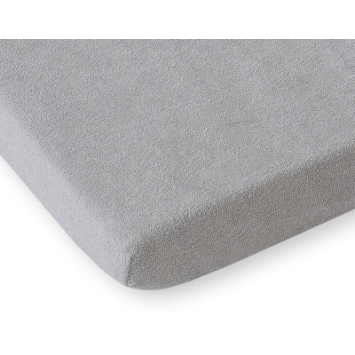Hoeslaken van Frotte (Badstof) voor Ledikant 140x70 cm Grijs