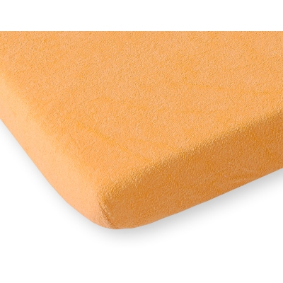Hoeslaken van Frotte (Badstof) voor Ledikant 140x70 cm Oranje