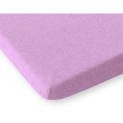 Hoeslaken van Frotte (Badstof) voor Ledikant 140x70 cm Purper