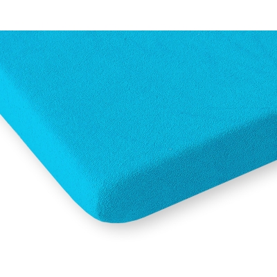 Hoeslaken van Frotte (Badstof) voor Ledikant 140x70 cm Turkoois