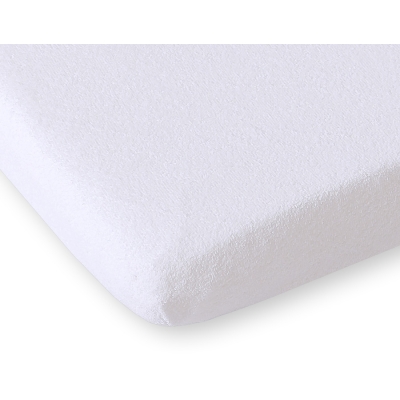 Hoeslaken van Frotte (Badstof) voor Ledikant 140x70 cm Wit
