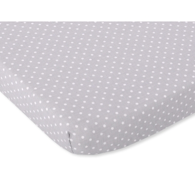 Hoeslaken van Katoen voor Ledikant 140x70 cm Grijs Polkaprikker