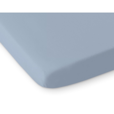 Hoeslaken voor Ledikant 120x60 cm Katoen Wit Pastelblauw