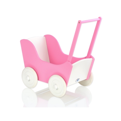 Houten Poppenwagen Wit