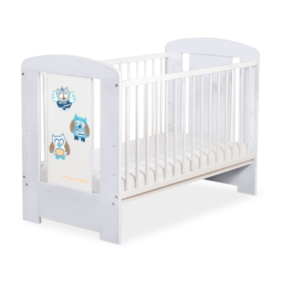Kinderbed 120x60 cm - Owls Bigi Zibi & Adele Grijs Gelukkige Uilen