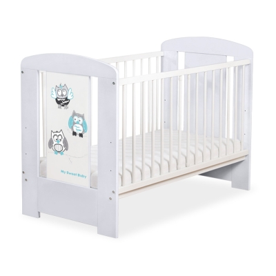 Kinderbed 120x60 cm - Owls Bigi Zibi & Adele Grijs Gelukkige Uilen