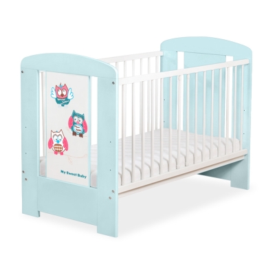 Kinderbed 120x60 cm - Owls Bigi Zibi & Adele Mint Gelukkige Uilen