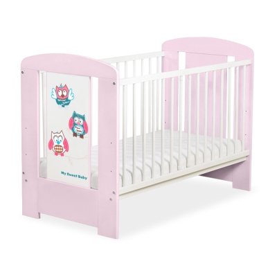 Kinderbed 120x60 cm - Owls Bigi Zibi & Adele Roze Gelukkige Uilen