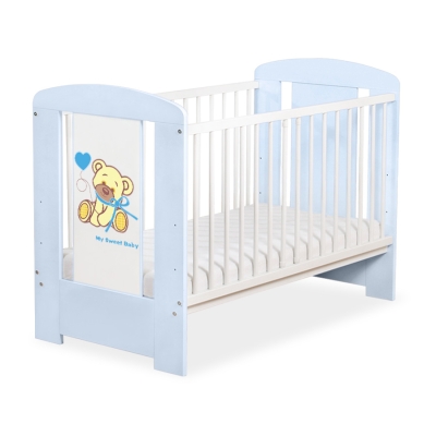 Kinderbed 120x60 cm - Tedy Bear with bow Blauw Bear With Bow