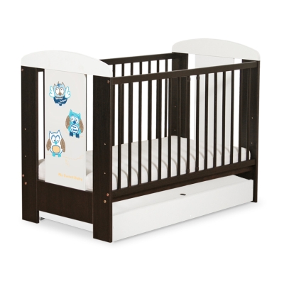 Kinderbed met Lade 120x60 cm - Owls Bigi Zibi & Adele STANDARD Gelukkige Uilen