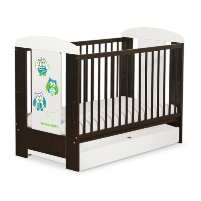 Kinderbed met Lade 120x60 cm - Owls Bigi Zibi & Adele STANDARD Gelukkige Uilen